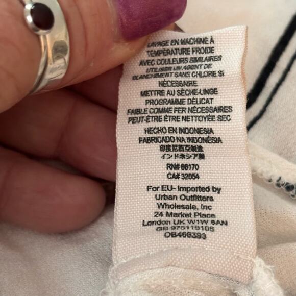 Free People Sleepy Time Crop Top Blouse Womans S/P Wide Batwing Sleeve - Picture 10 of 13